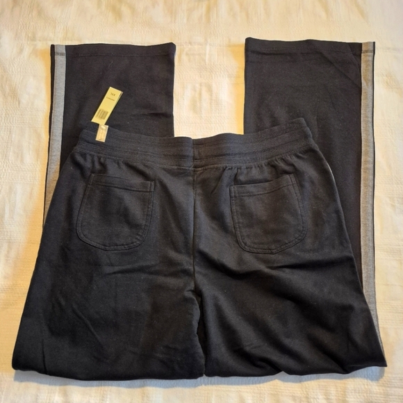 Green Tea women's size XXL black & gray track pants, soft wash preshrunk NWT - Picture 4 of 8